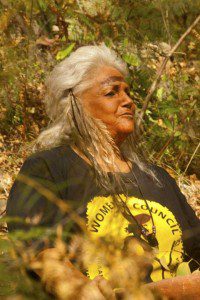 Auntie Beve - painted in ocre, giving ceremony at Bambara