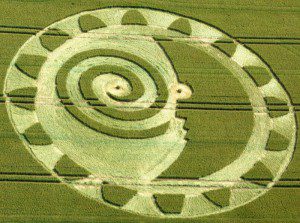 Crop Circle at Hackpen Hill near Winterbourne Bassett Wiltshire UK