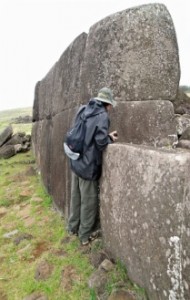 Photo of Anne Tittensor on Easter Island by Carol Engel