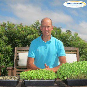 Dr. Joseph Mercola in his garden