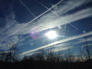 Chemtrailing over Saratoga Springs New York 2013