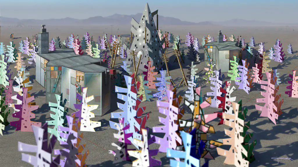 Burningman - A Magical Land Where Thoughts Become Things - Walkabout Woods Installation