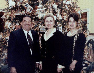 Then-First Lady Hillary Clinton and Drug Smuggler Jorge Cabrera at a White House Campaign Fundraiser