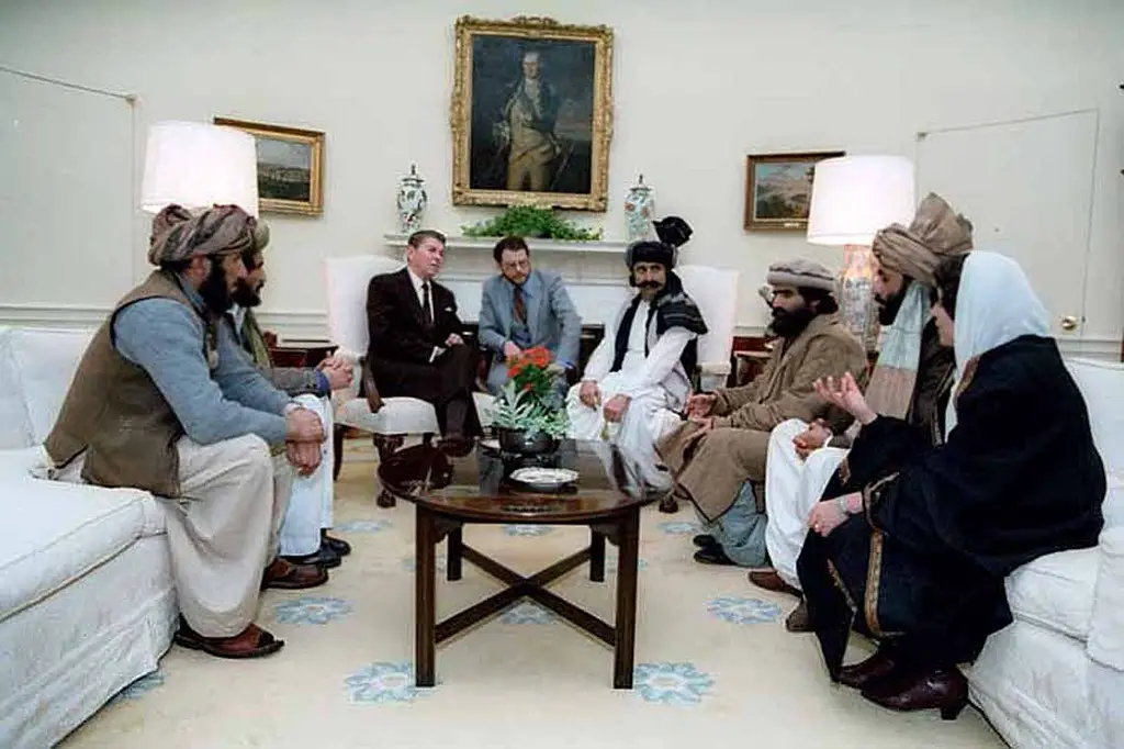 America’s ''Humanitarian War'' Against the World - president reagan and mujahideen