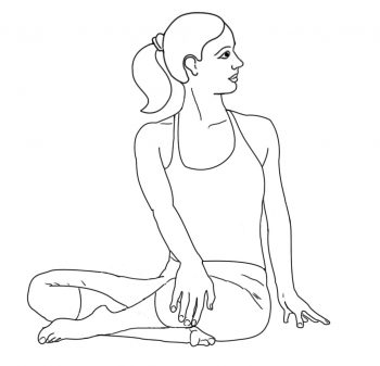 Reconnect Ancient Indian Holistic Wisdom Cause Obesity Weight - parvritta sukhasana